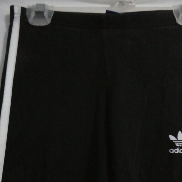 ADIDAS | kids 11 - 12 years - medium | Black Exercise Leggings | White Stripes - Picture 4 of 16